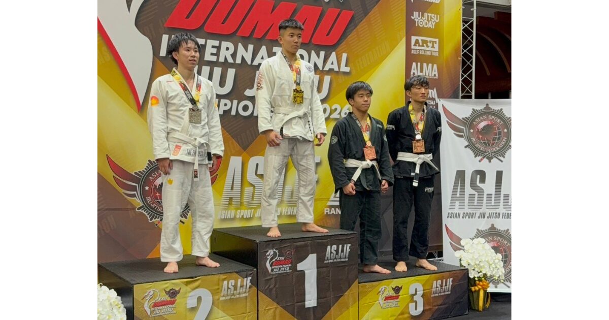 【大会結果】第22回ドゥマウインターナショナル柔術チャンピオンシップで3名が表彰台へ！